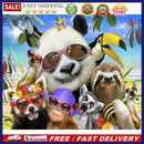 DIY Digital Picture Panda Sloth Frameless Oil Painting By Number Handicraft