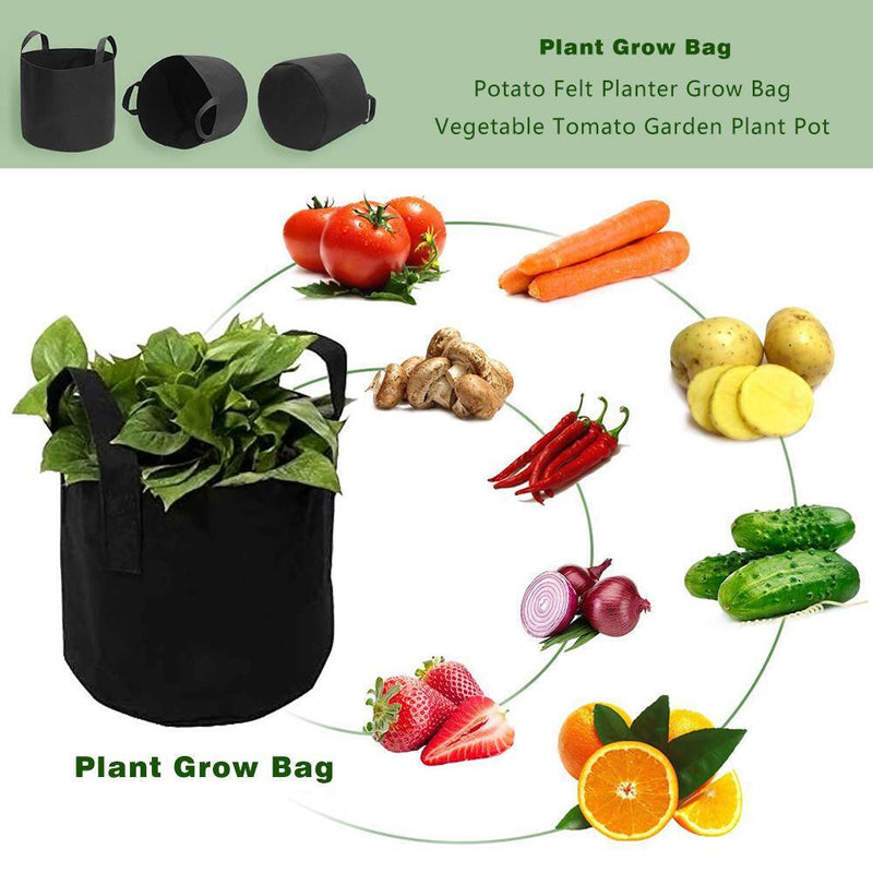 Potato Felt Planter Grow Bag Vegetable Tomato Garden Plant Pot (7 Gallon)