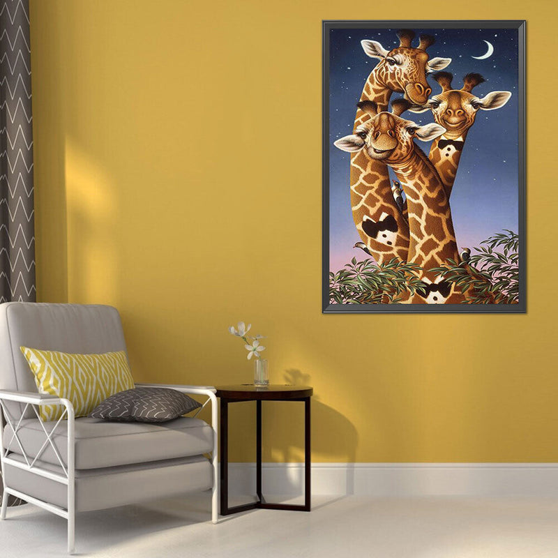 Mr Giraffes Oil Paint By Numbers Kits DIY Canvas Wall Art Picture Home Crafts