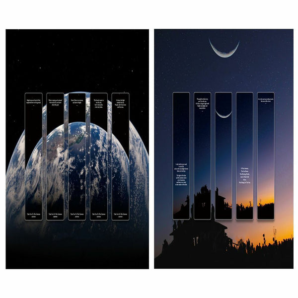 Durable Page Clip Reader Book Markers Set Page Markers Galaxy Pattern Bookmark