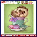 5D DIY Diamond Painting Kits Full Square Drill Hedgehog in Cup Mosaic Pictu