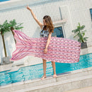 Pool Floats Bed Mattress Inflatable Water Hammock Lounger for Adults (Pink)