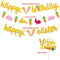 Easter Home Decoration Garland Bunting Cake Topper Hanging Flags Easter Banner