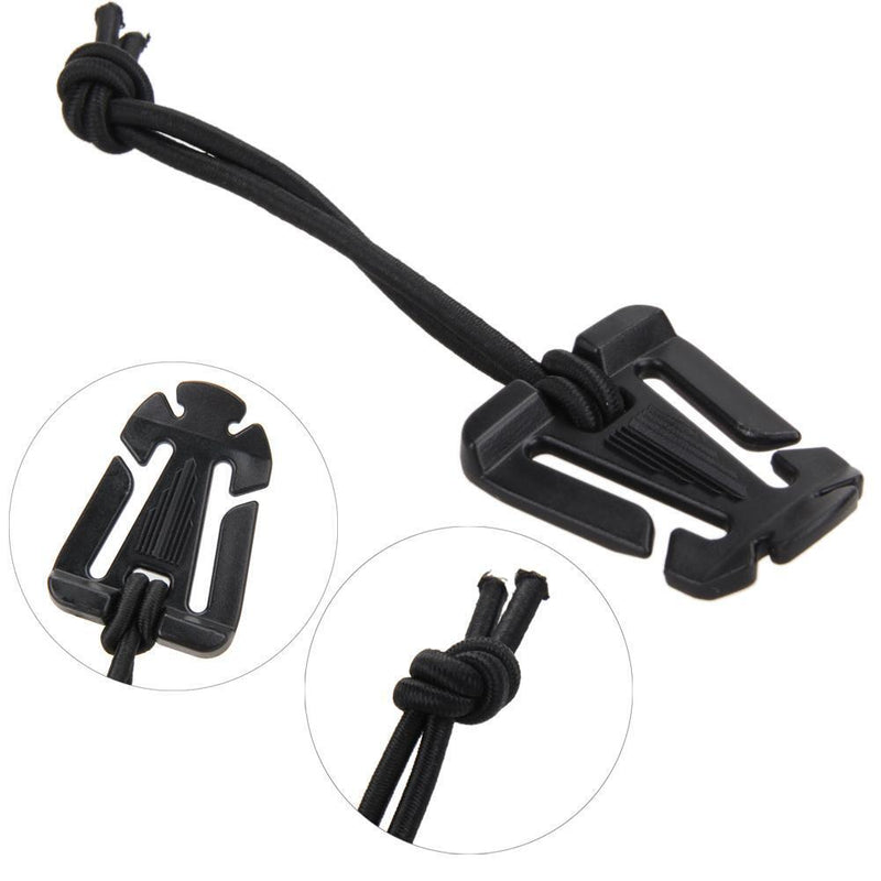 2pcs/lot Soft Backpack Carabiner EDC Tool Elastic Rope Webbing Buckle