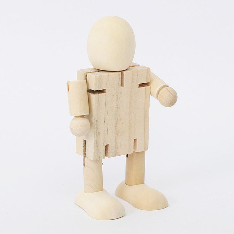 DIY Home Decoration Joint Wooden Puppet Deformation puppet White Embryo Robot