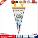 Camping Tent Bunting Pennant Outdoor Scene Layout Triangle Hanging Flag (E)