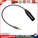 3.5mm Audio Male Plug with Internal Thread to 3Pin XLR Male Adapter Cable Newly