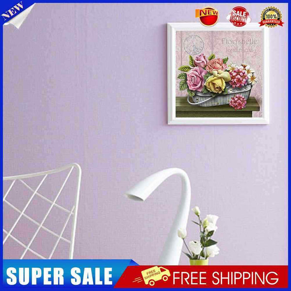 #A 5D DIY Diamond Painting Kits Full Round Drill Bouquet Wall Picture Decor