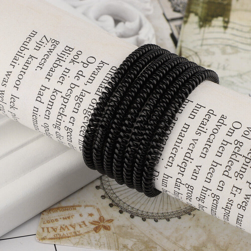Elastic Super Thin Women Rubber Ponytail Holder Telephone Wire Hair Ropes