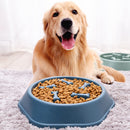 Pet Slow Eating Dish Cat Dog Anti Choking Puppy Feeder Food Bowl (Blue) Newly