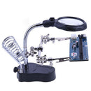 Welding Magnifying Clip Loupe Glass Light Solder Stand Holder Station Magnifier