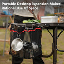 Outdoor Camping Table Folding Rack Camping Garbage Storage Rack Hanging Bag