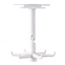 360 Degree Rotating & 180 Degree Tilt Kitchen Hook Rack 6-Claw (White) Newly