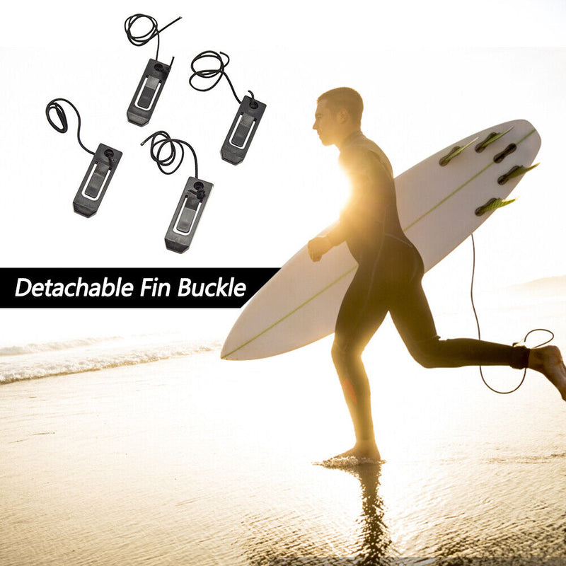 4pcs Longboard Surfing Fins Clip Nylon Longboard Fittings Detachable Access