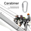 1pc Camping Climbing Carabiner 8cm D-shaped with Nut Hanging Buckle (Grey) Newly