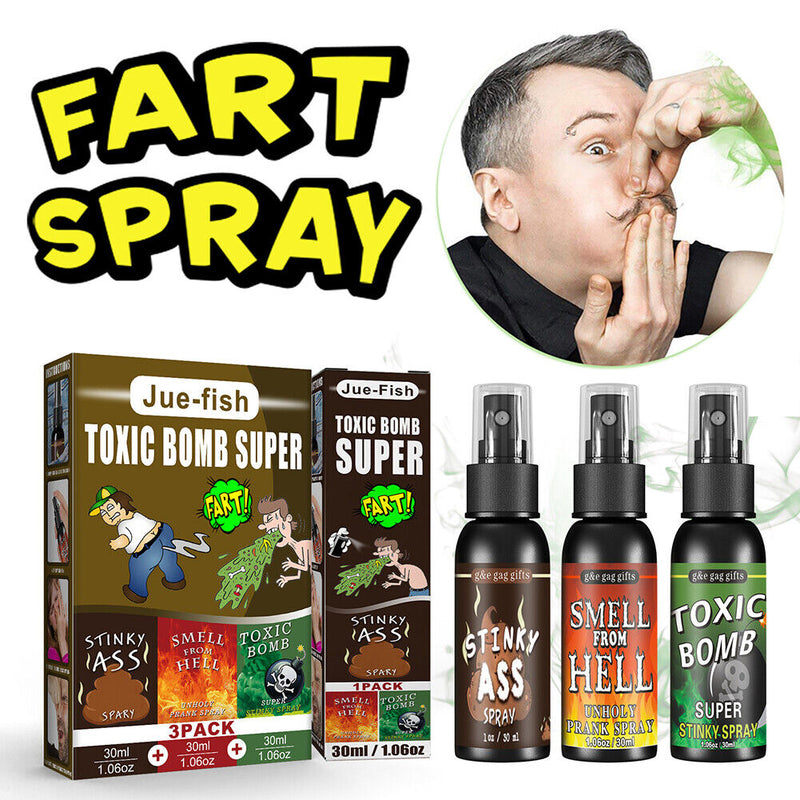 3x Stinky Prank Liquid Tricky Bomb Smell Fart Spray Halloween Entertainment