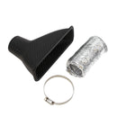 Carbon Fiber Look Car Auto Front Bumper Turbo Air Intake Pipe Air Funnel Kit