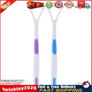 2pcs Tongue Brush Tongue Scraper Cleaner Dental Oral Care (Purple+Blue) Newly
