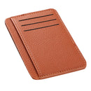 Retro Women Litchee Pattern Pure Color Card Case Mini Purse (Light Brown)