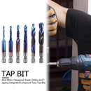 6x Screw Machine Hex Shank Thread Metric Compound Tap Drill Bits (Long) Newly