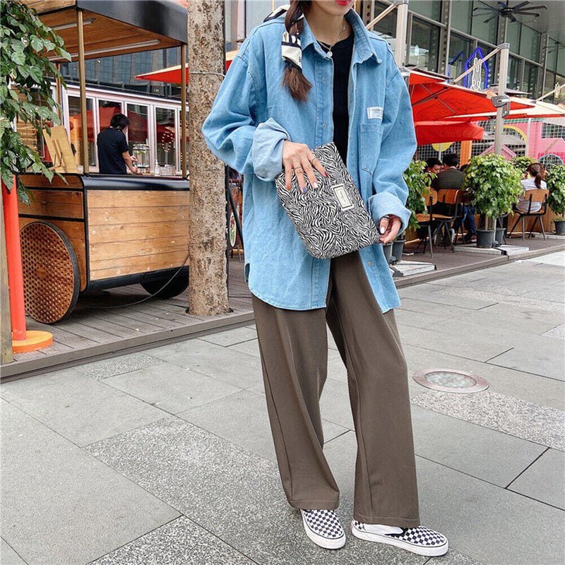 Women Fashion Animal Pattern Printing Canvas Day Clutch Small Makeup Storage