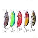 5pcs Artificial Fishing Wobblers by Bionic Crankbait Wobblers Lifelike