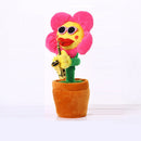 Simulation Sunflower Dancing Saxophone Musical Plush Toys (Rose Fillet) Newly