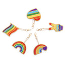 5pcs DIY Diamond Painting Keychain Rainbow Special-shaped Drill (AA984) Newly