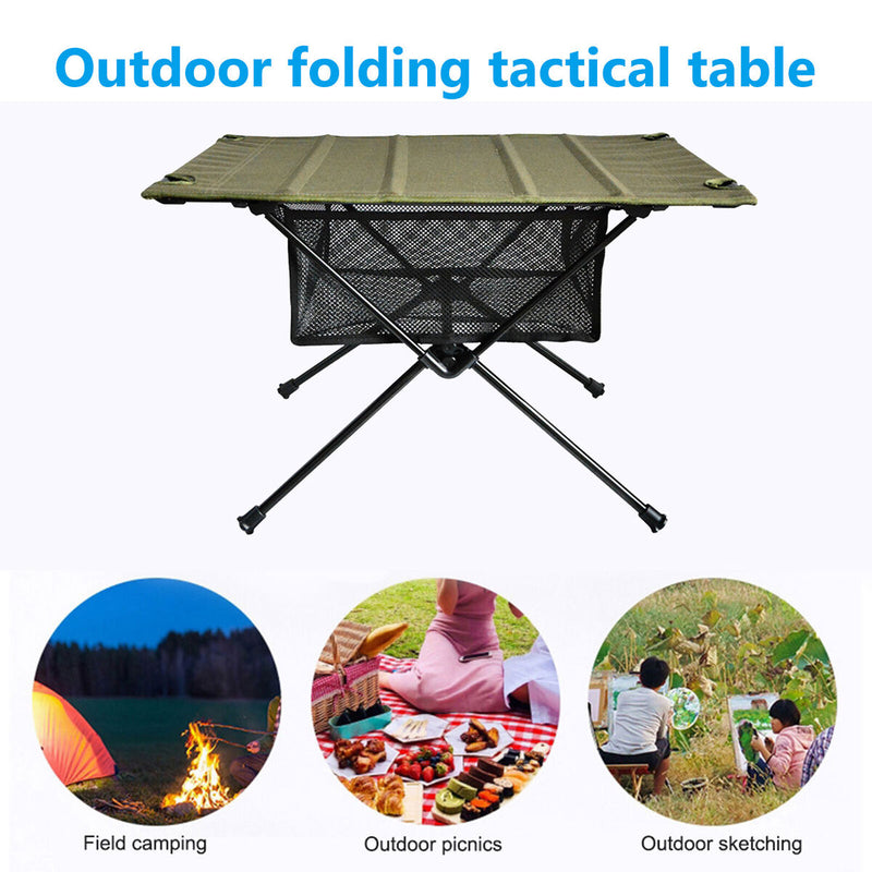 Portable Table Storage Net Outdoor Dishware Foldable Storage Bag Portable
