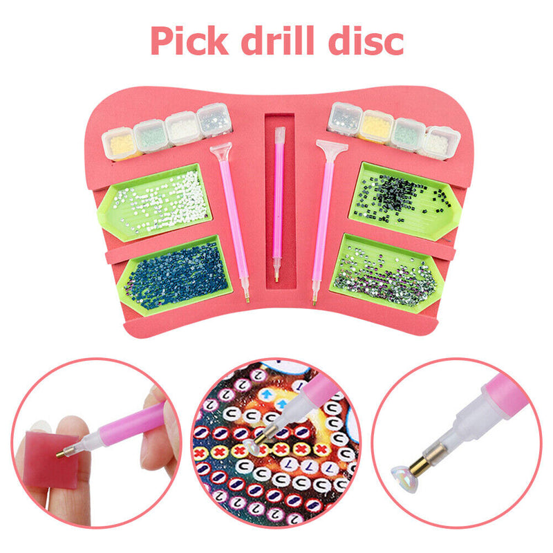 Diamond Painting Accessories Tray Beading Point Drill Pen Organizer Box DIY Kit