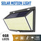 468LED Solar Power Light PIR Motion Sensor Lamp Outdoor Wall Garden Lamp FAST~