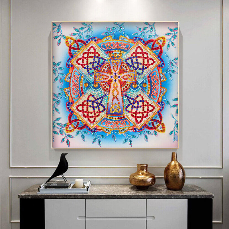 DIY 5D Mandala Flower Part Drill Special Shape Diamond Painting Kit (UP100)