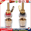 2pcs 4mm Brass Speaker Amplifier Binding Posts Terminals for Banana Plugs Newly