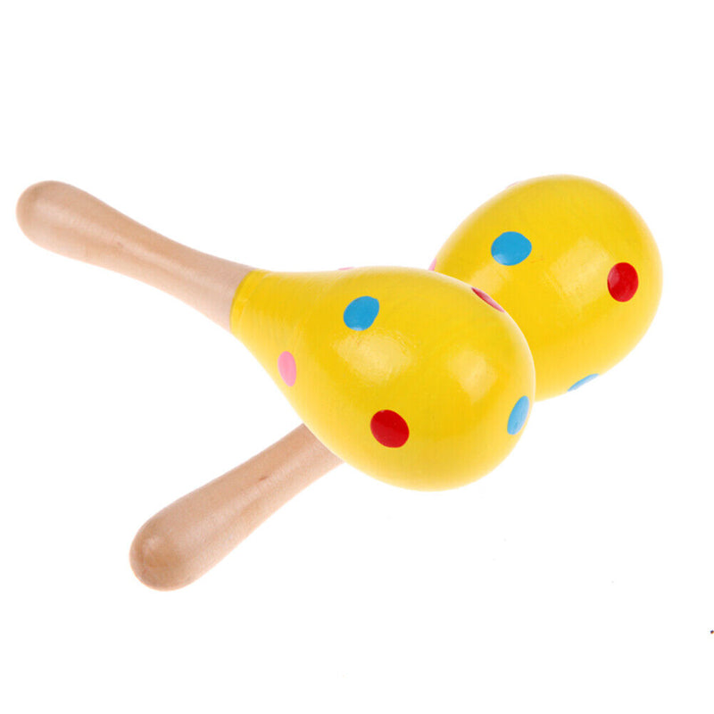 Baby Kids Sound Music Gift Toddler Rattle Musical Wooden Colorful Toys Newly