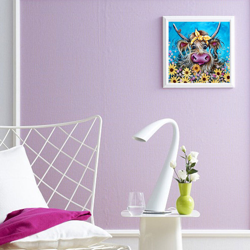 5D DIY Diamond Painting Full Round Drill Flower Calf Wall Decor Rhinestone Art