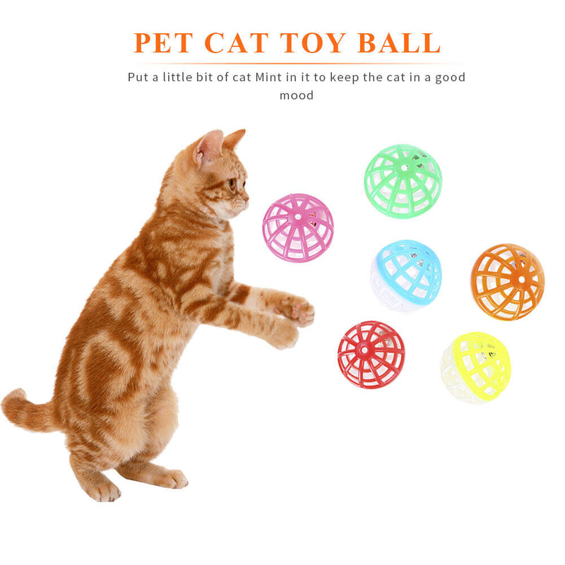 Training Scratch  Ball Interactive Pet Hollowed Bell Toys for Cat Random