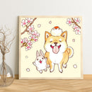 11CT 3 Strand Printed Full Embroidery Dog Rabbit Needlework DIY Cross Stitch Kit