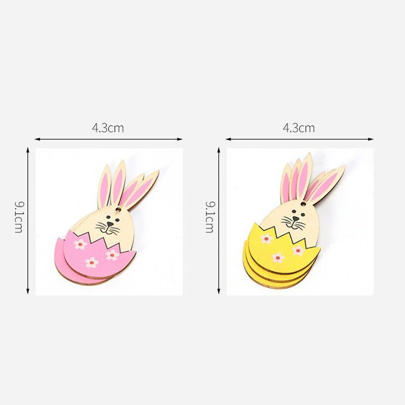 Wooden Hanging Ornaments Easter Rabbit Easter Wood Chips Easter Decorations