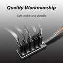 1 to 5 4Pin PWM Fan Hub CPU Cooler Fan PC Case Cooling Fan Power Extension Cable