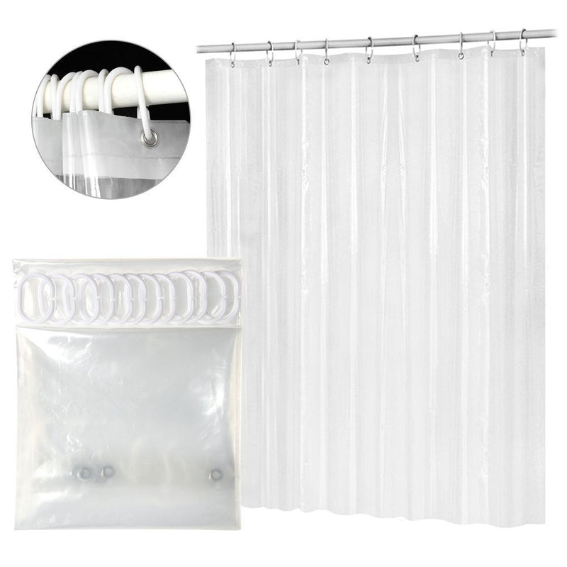 Waterproof Bath Supplies PEVA Plastic Shower Curtain Water Splash Resistant