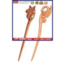 Wood Hair Sticks Chinese Hair Chopsticks for Buns Wooden Carved Long Fork Pen