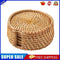 #A 6pcs Round Rattan Insulated Coasters Set Kitchen Table Bowl Drink Cup Mats