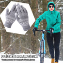 2pcs Unisex Warm Knitted Gloves Anti-Cold Thickened Jacquard Full Finger Glov