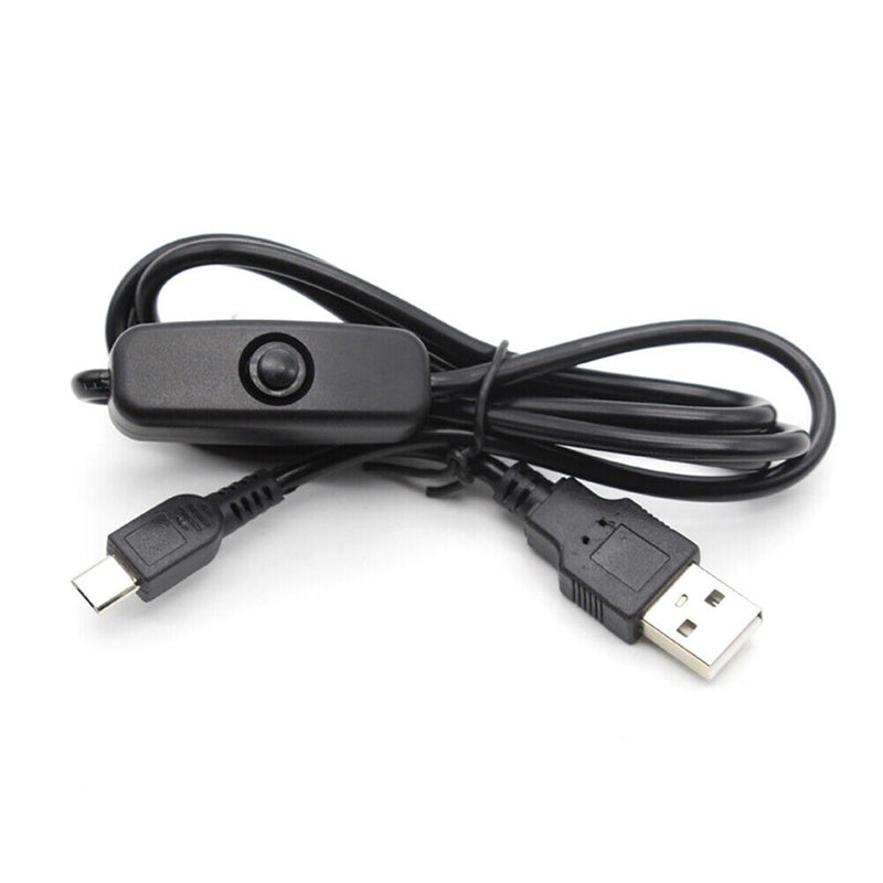 USB to Micro USB Charger Adapter Power Cable w/ On/Off Switch for Raspberry Pi