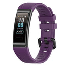 Silicone Watchband w/Buckle for Huawei Band 4 Pro TER-B29S (Dark Purple) Newly