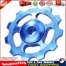 11T MTB Rear Derailleur Jockey Wheel Ceramic Bearing Guide Roller (Blue) Newly