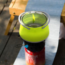 Outdoor Folding Silicone Kettle Portable Mini Boiling Pot w/ Handle (Green)