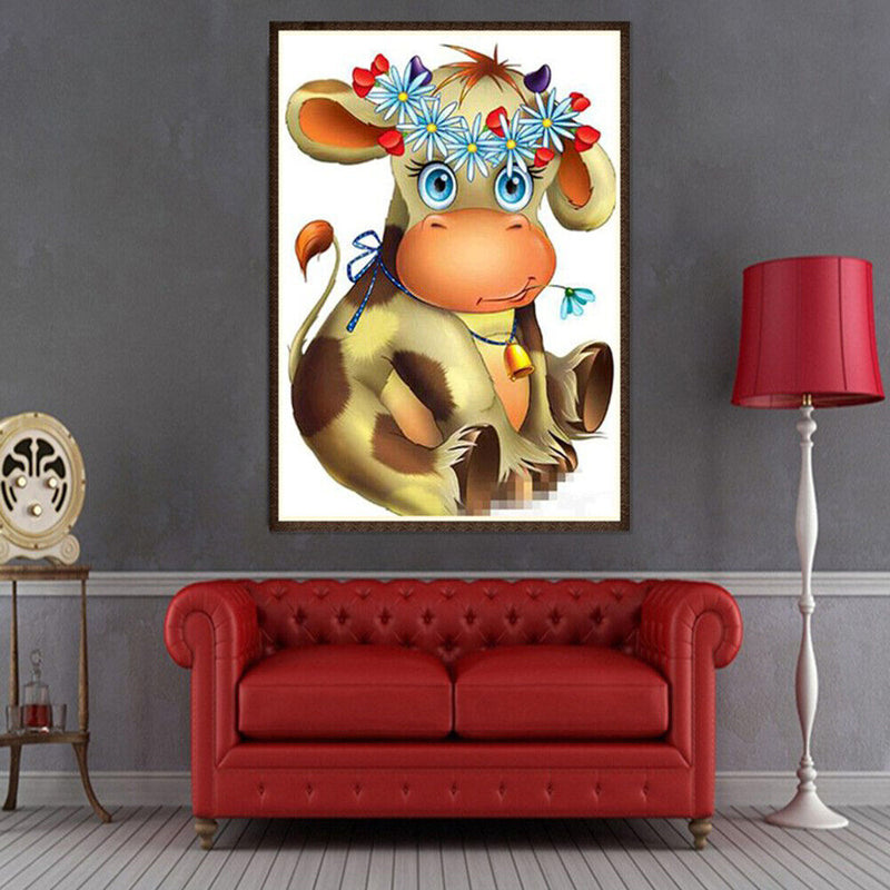 Cartoon Cow 5D Diamond Painting Embroidery DIY Cross Stitch Home Decor Gift