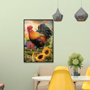 Rooster Sunflower Full Round Diamond Painting 5D DIY Pictures Rhinestone Drawing