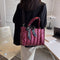 #A Cotton Padded Top-handle Bag Large Capacity Tote Bag Quilted for Travel Shopp